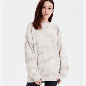 American Eagle Fleece Oversized Vintage Crew Neck Sweatshirt